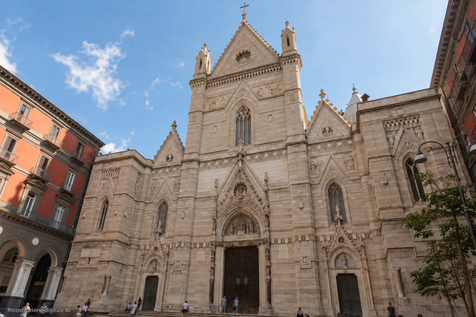 Ricostruzione digitale generata con AI · Duomo di Napoli